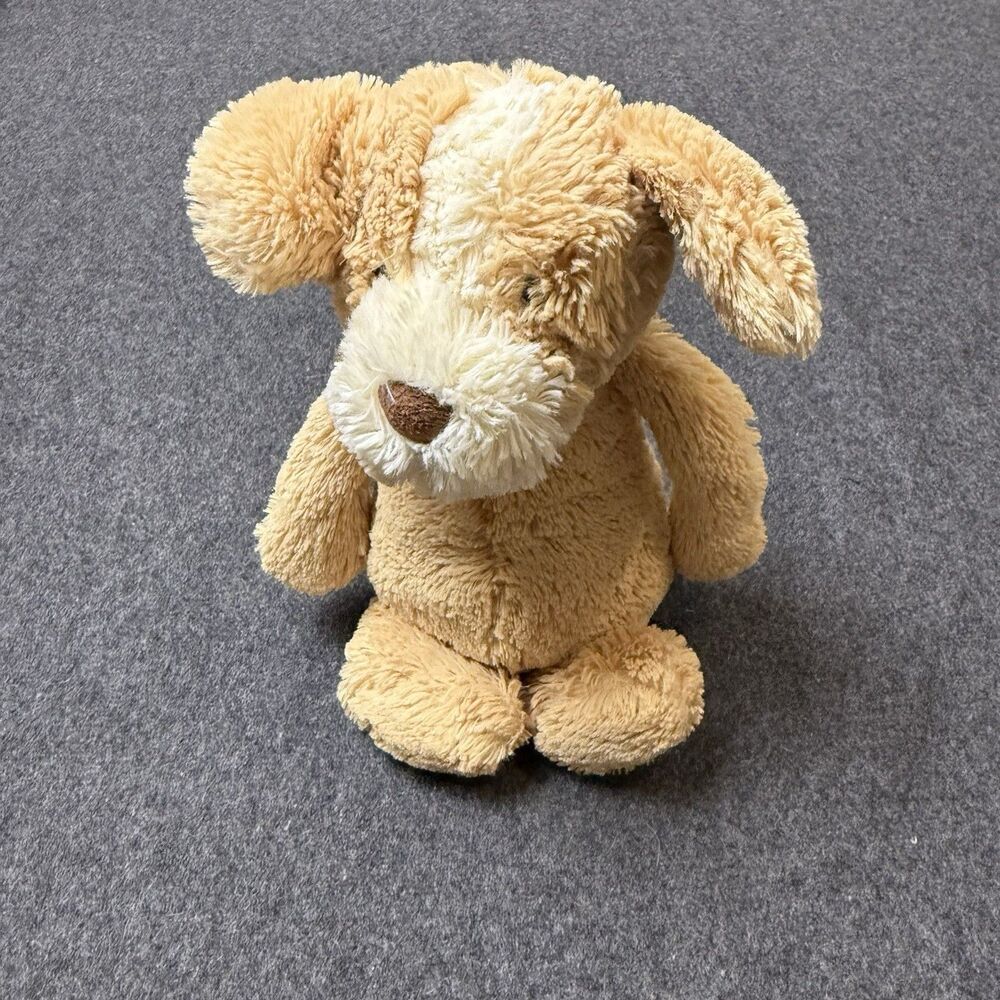 Jellycat Bashful Puppy Tan White Brown Buttercup Medium London Stuffed Toy 12”